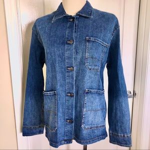 NWT Madison Denim Jean Jacket Chore Military Med